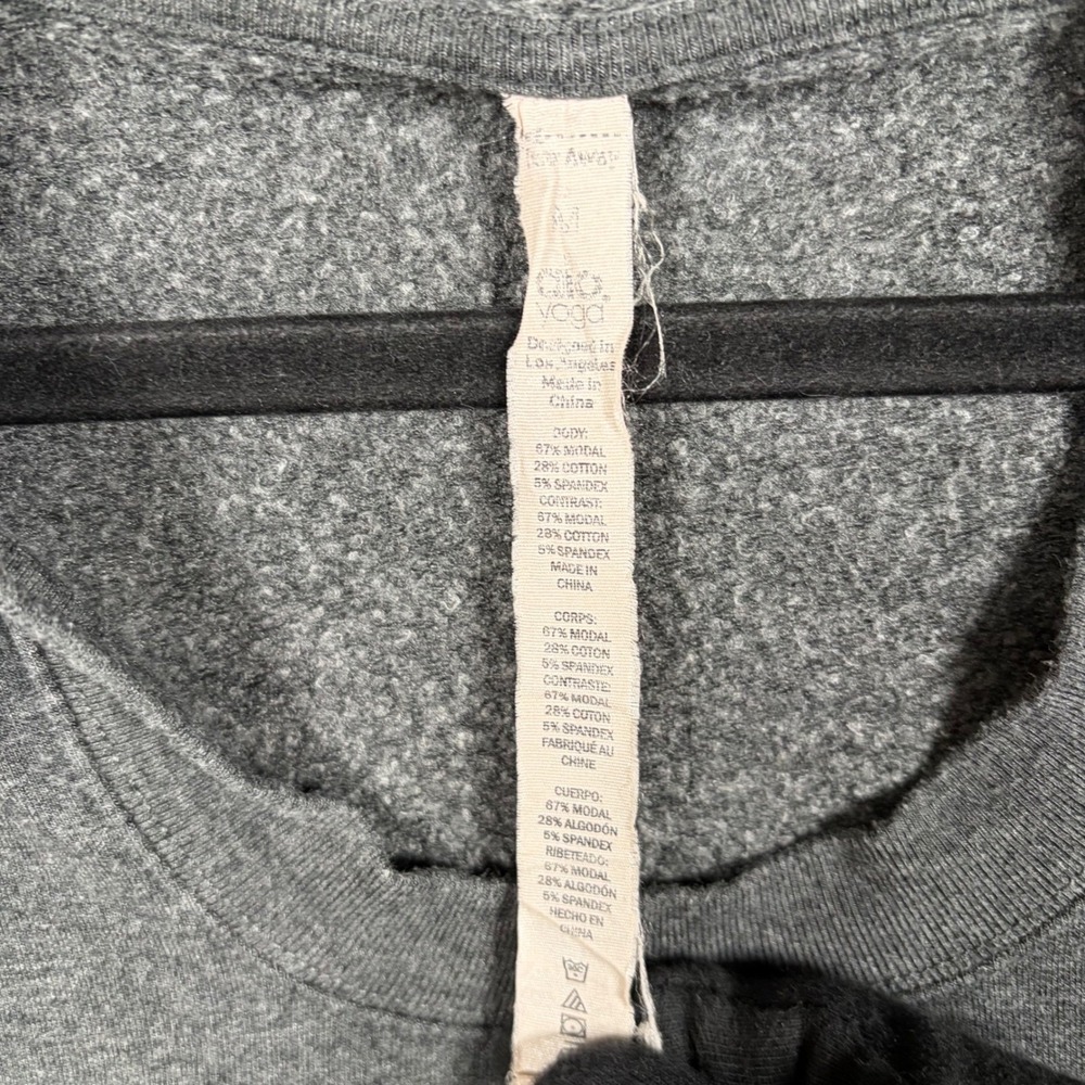 Alo Yoga Fluid Tunic Hoodie Pullover Charcoal Gray Oversize Athleisure Women's M - Picture 2 of 6